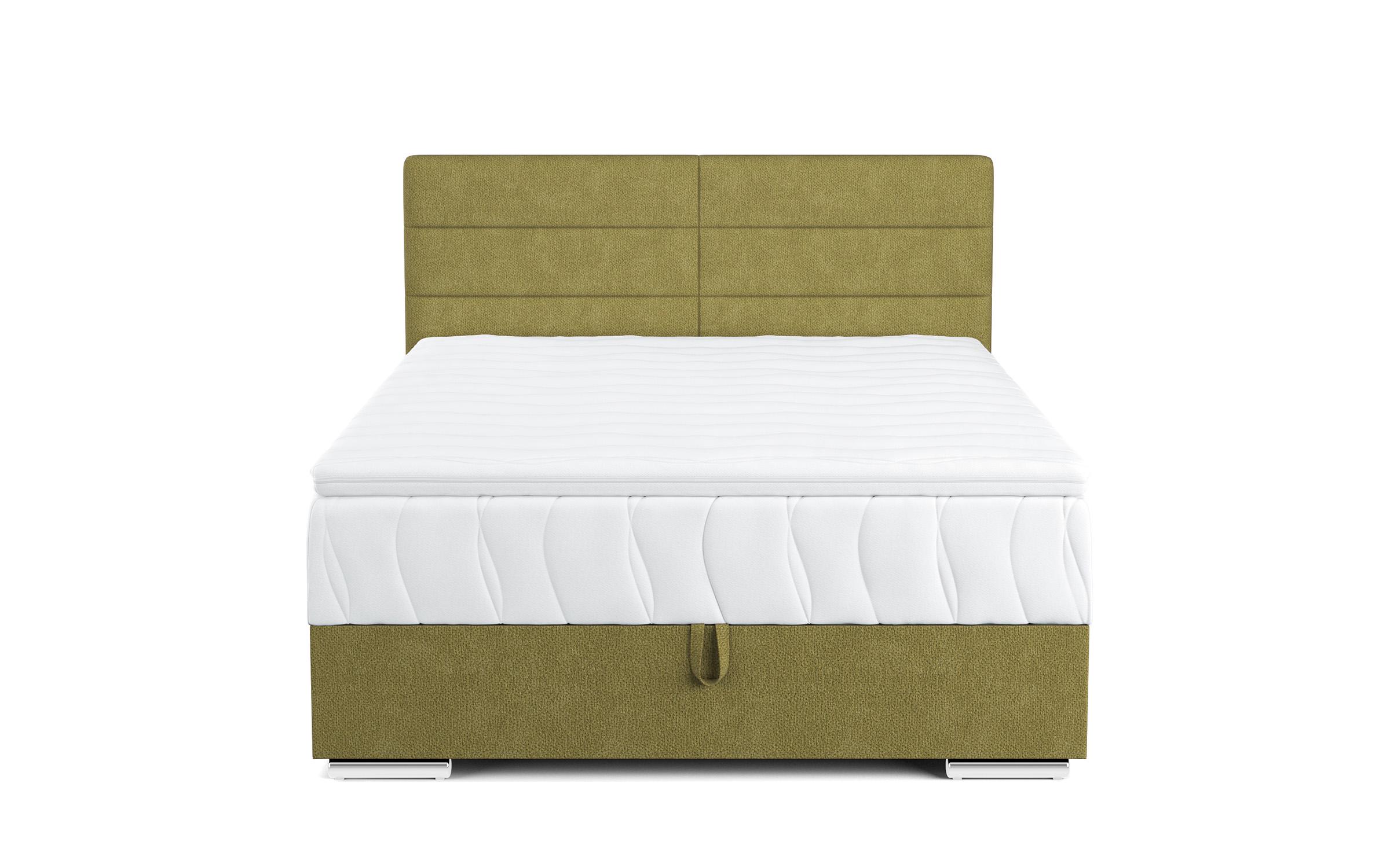Double bed Box Spring + mattress topper 140/200 Vindy, green  4